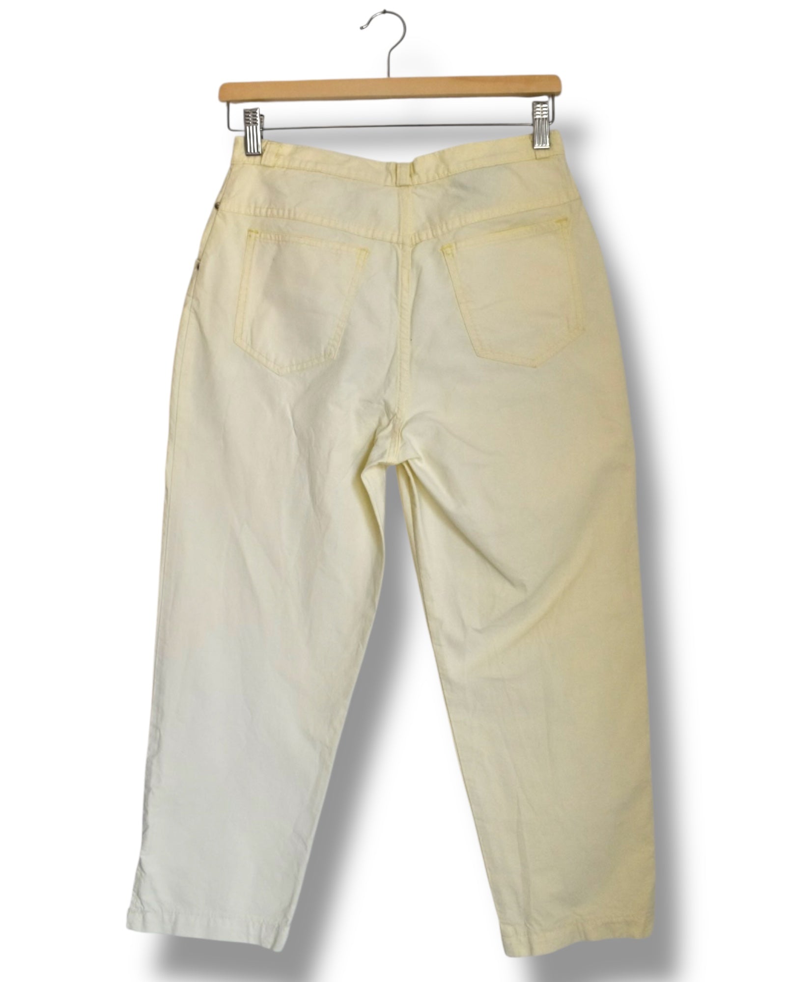 Vintage Jinglers High-Waist Pants – Light Yellow