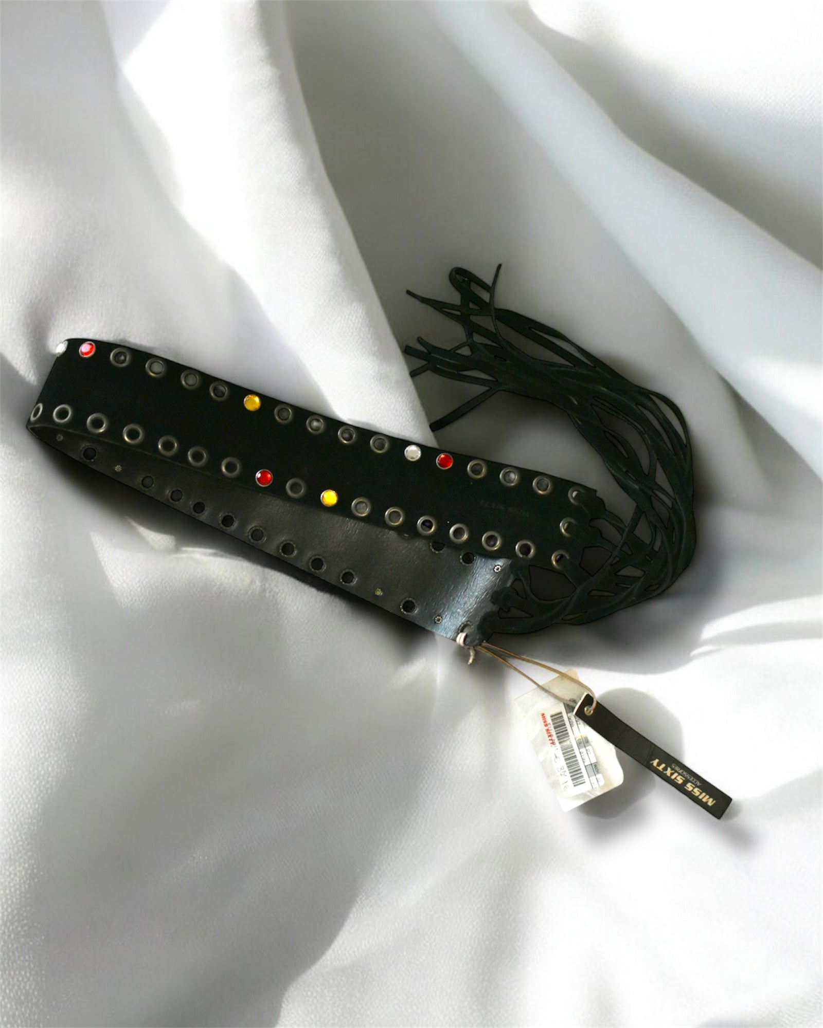 Miss Sixty “Ellie Belt” – Y2K Wide Suede Grommet Lace-Up Belt – Made in Italy – New with Tags