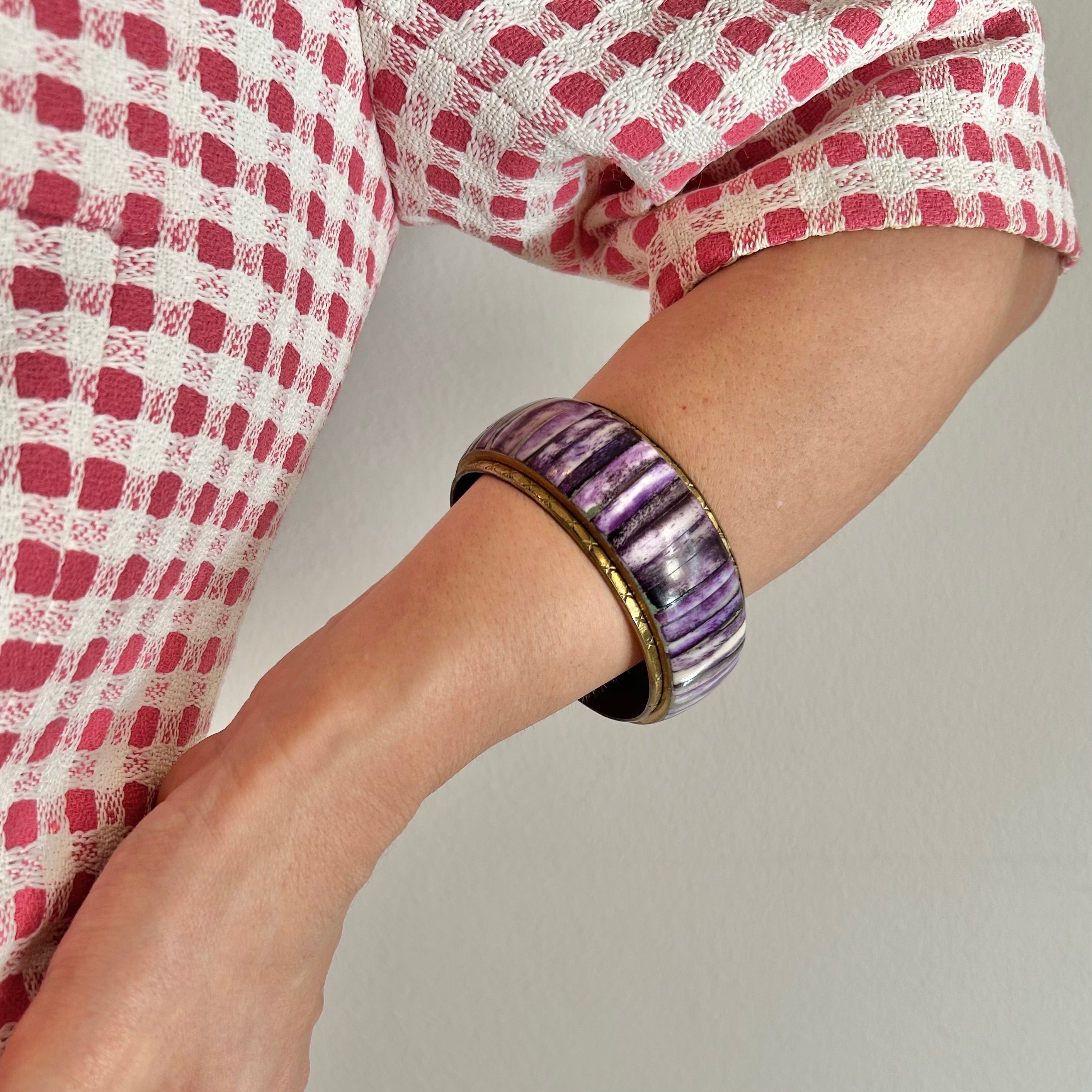 Vintage Enamel Bangle 1980s