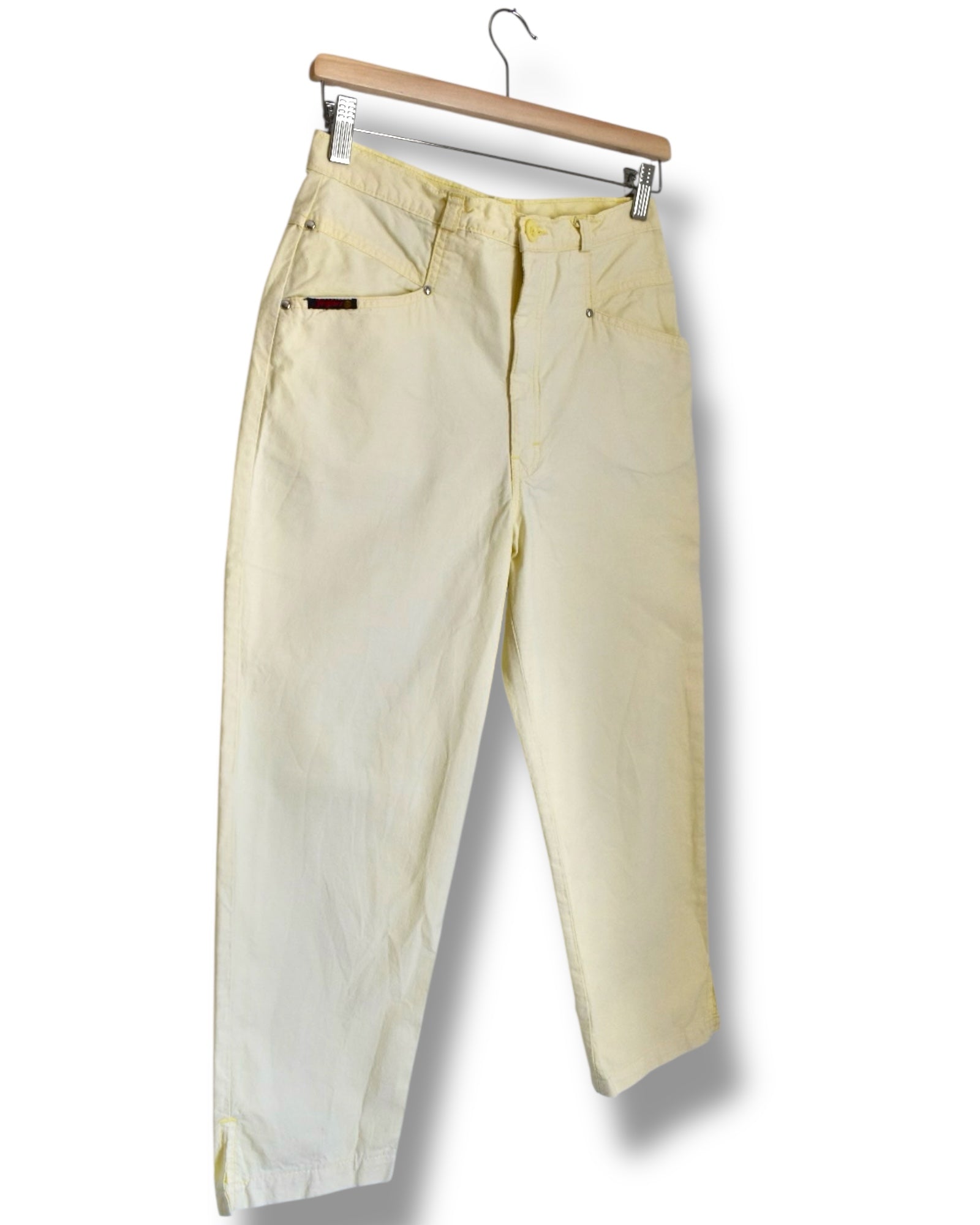 Vintage Jinglers High-Waist Pants – Light Yellow