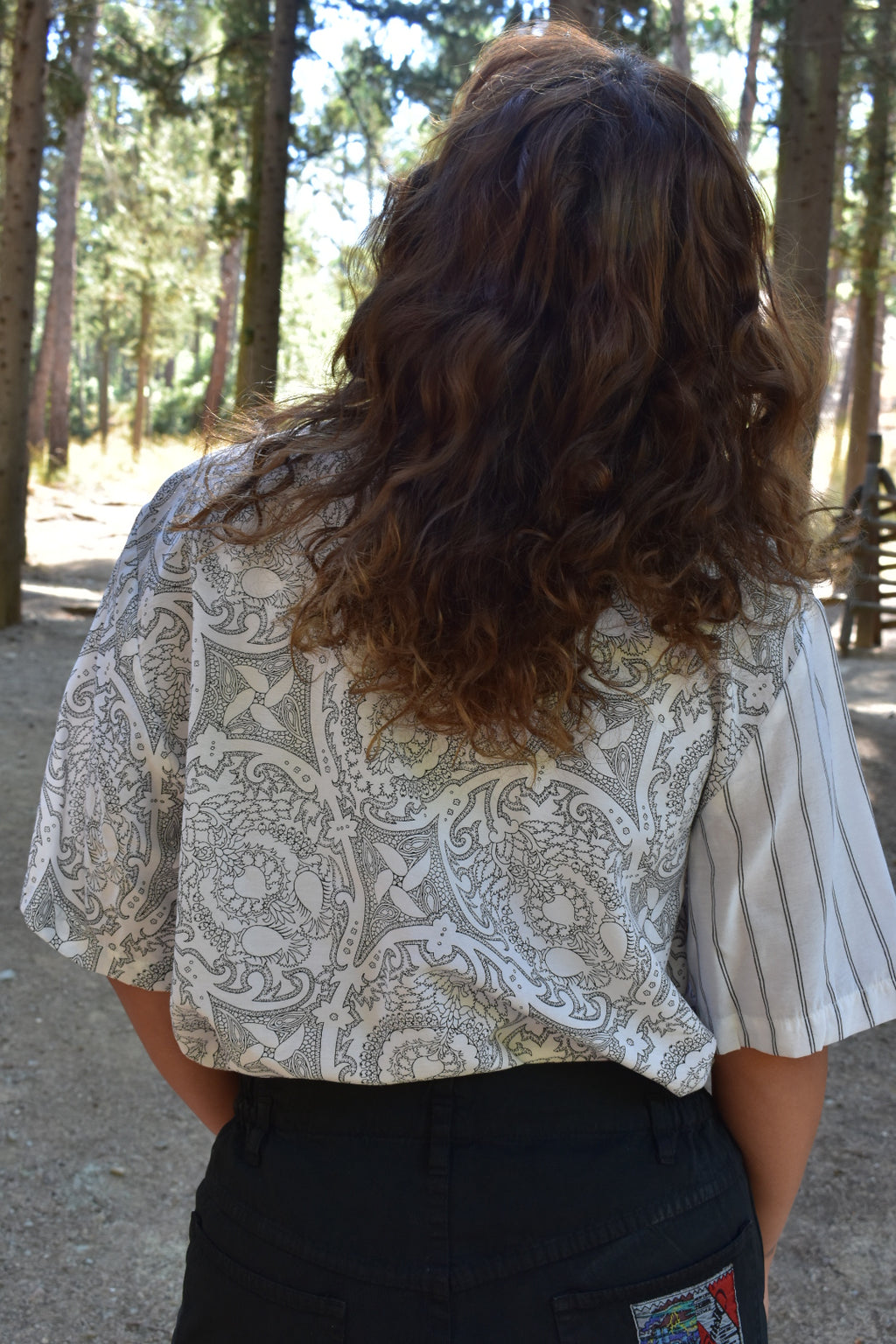Vintage Button-Up Shirt (Vertical stripes and classic patterns)