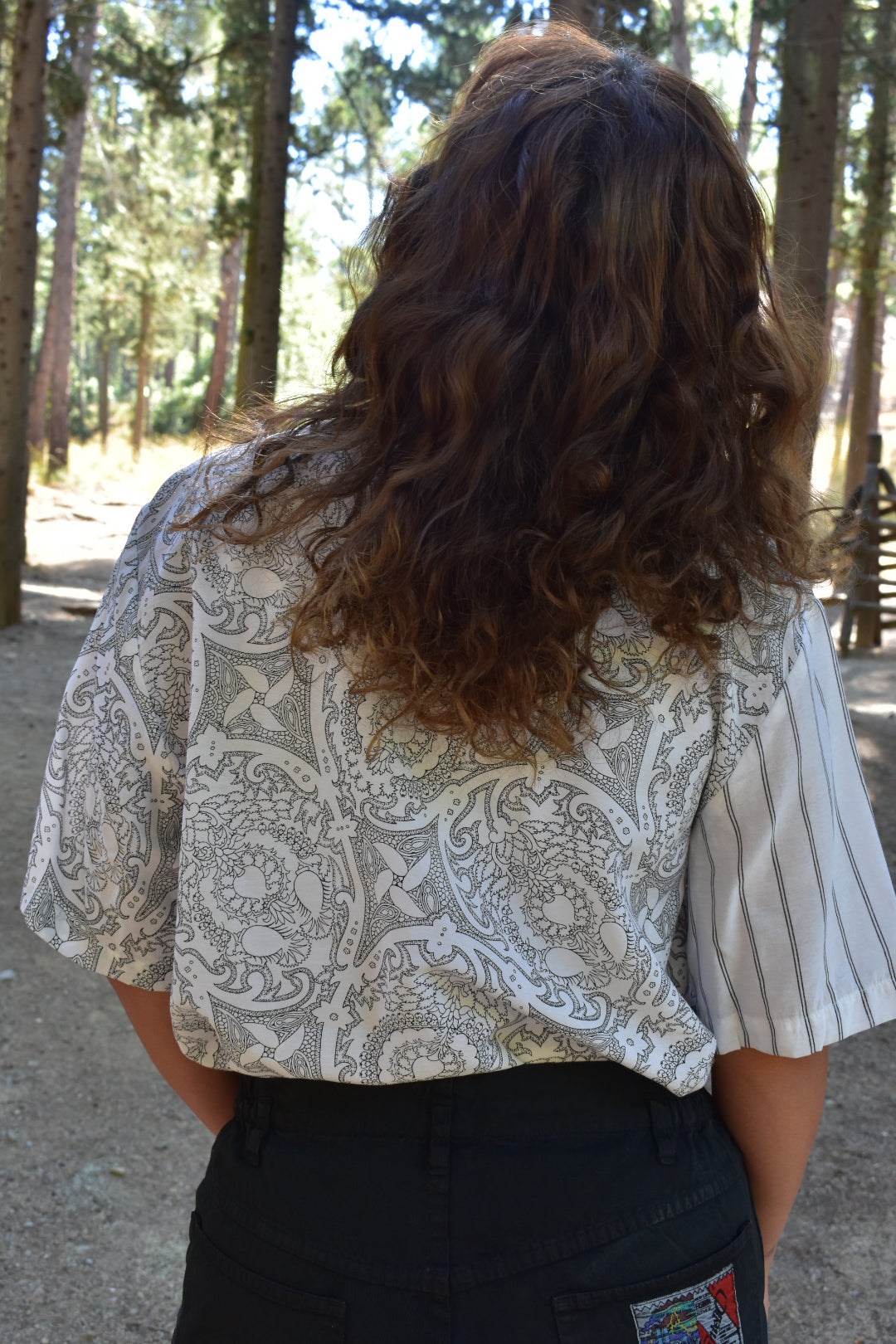 Vintage Button-Up Shirt (Vertical stripes and classic patterns)