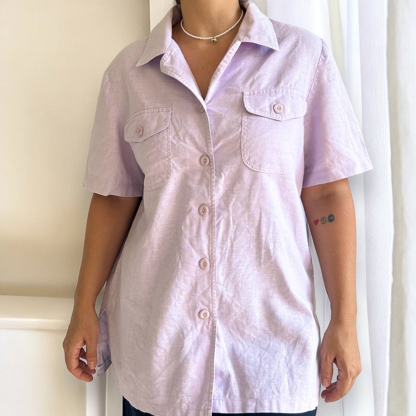 Vintage Lilac Short Sleeve Shirt