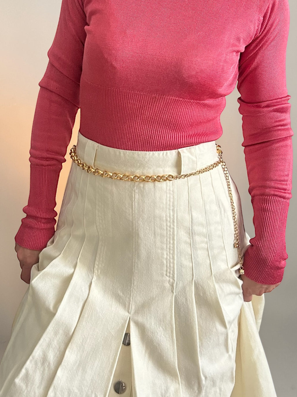 Vintage 90s Rosewood Ribbed Waist Turtleneck