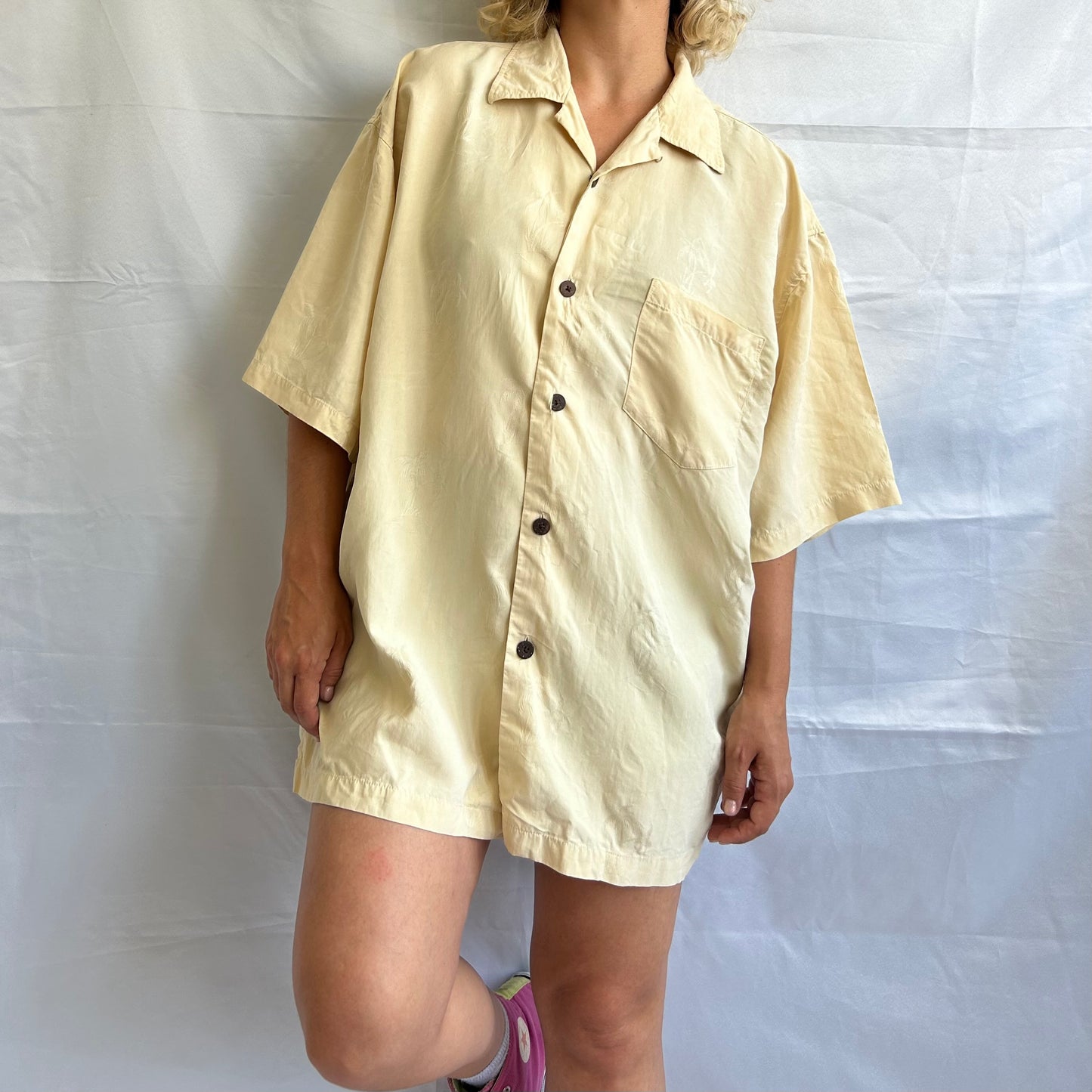 Vintage 100% Silk Short Sleeve Shirt