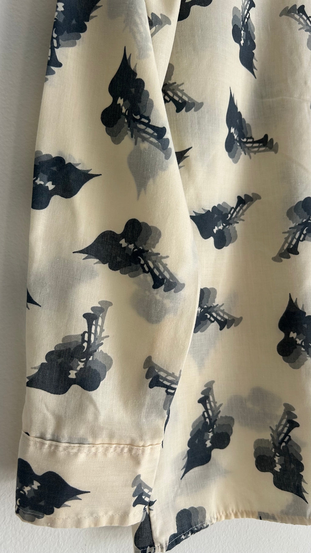 Vintage Musical Print Shirt – 70s