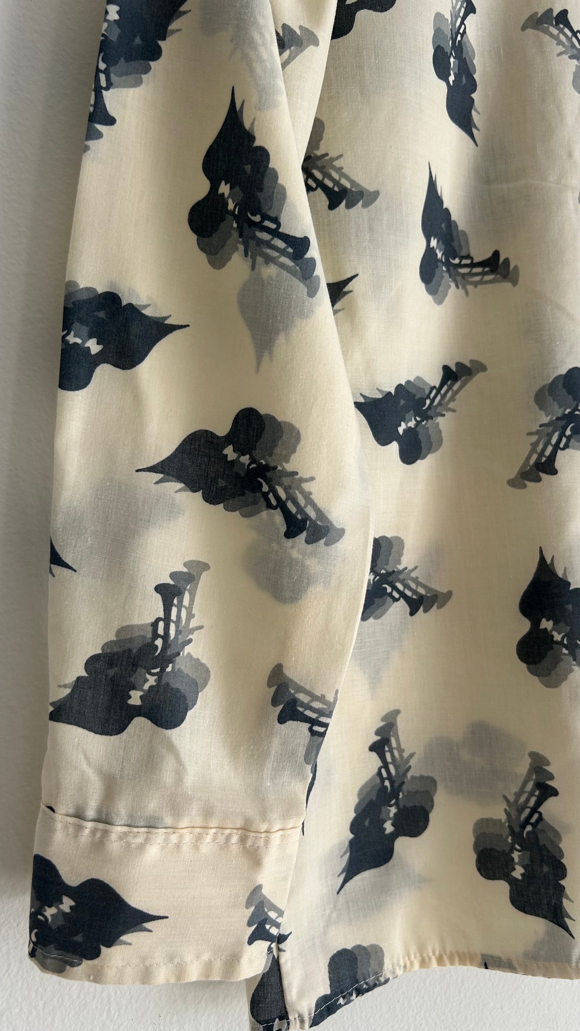 Vintage Musical Print Shirt – 70s