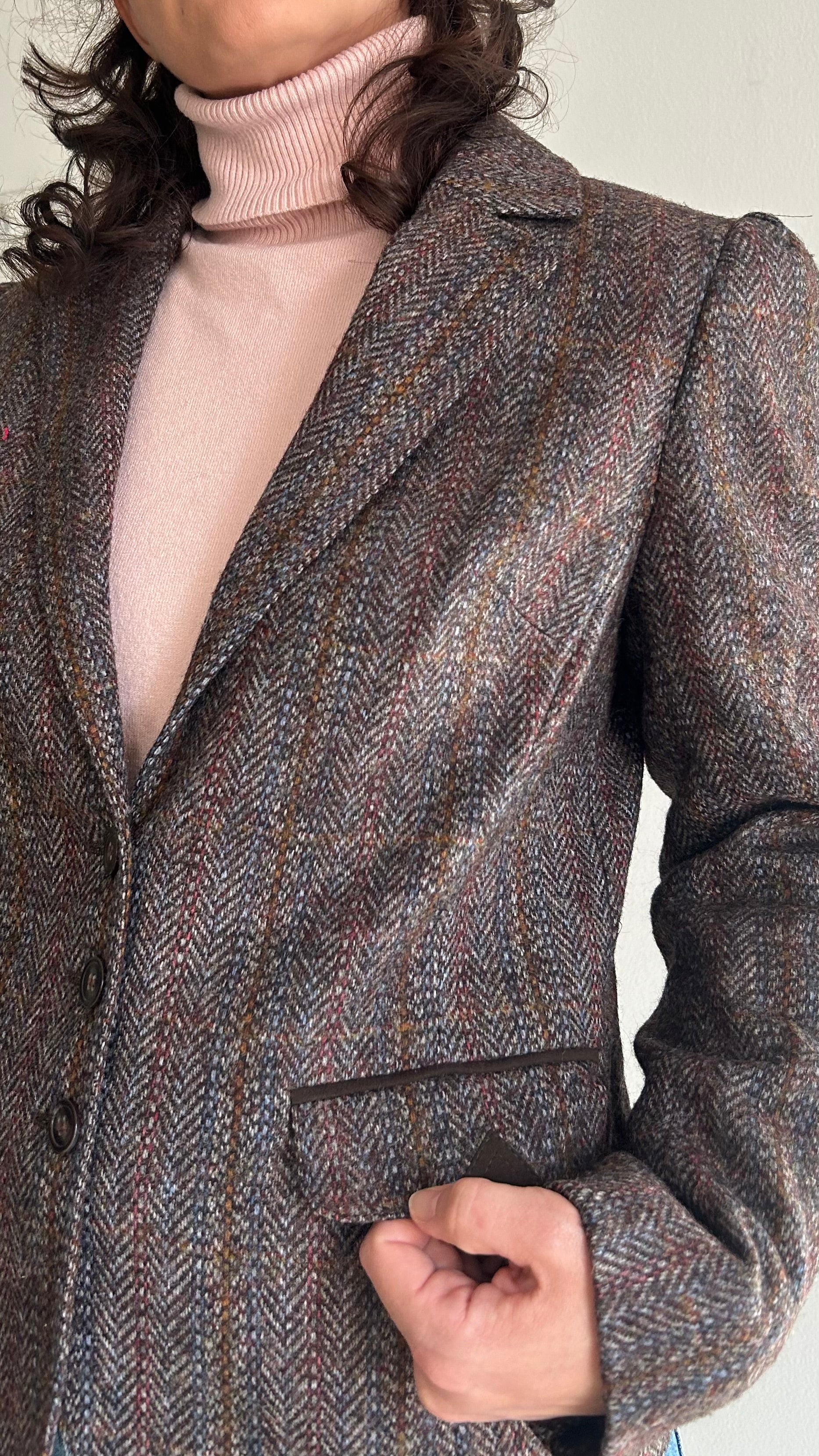 Vintage Hensel & Mortensen Herringbone Wool Blazer