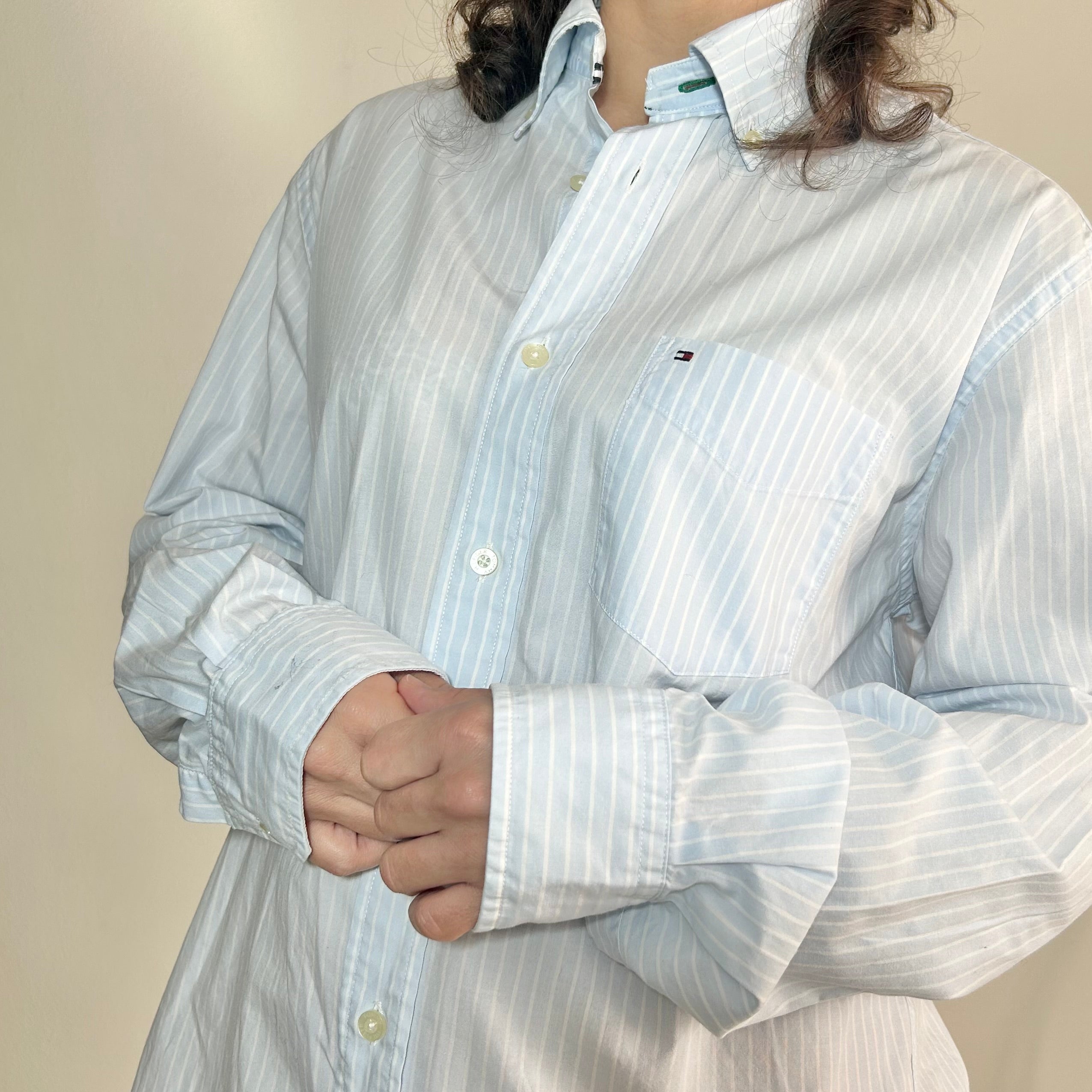 Vintage Tommy Hilfiger Pinstripe Oxford Shirt