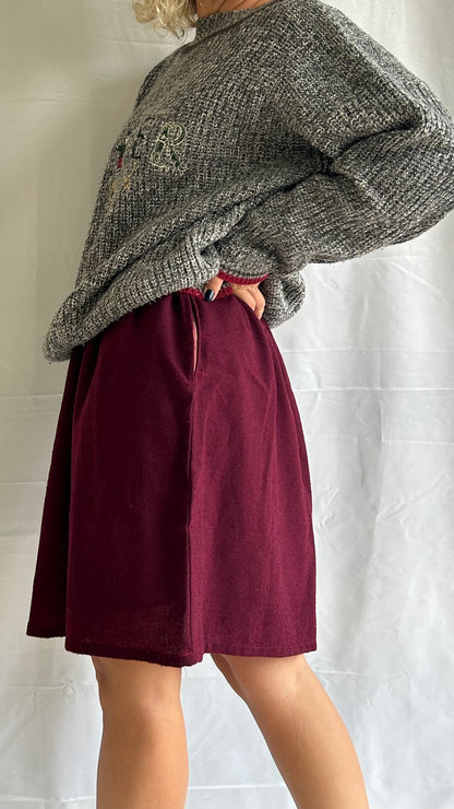 Vintage Bordeaux Skirt