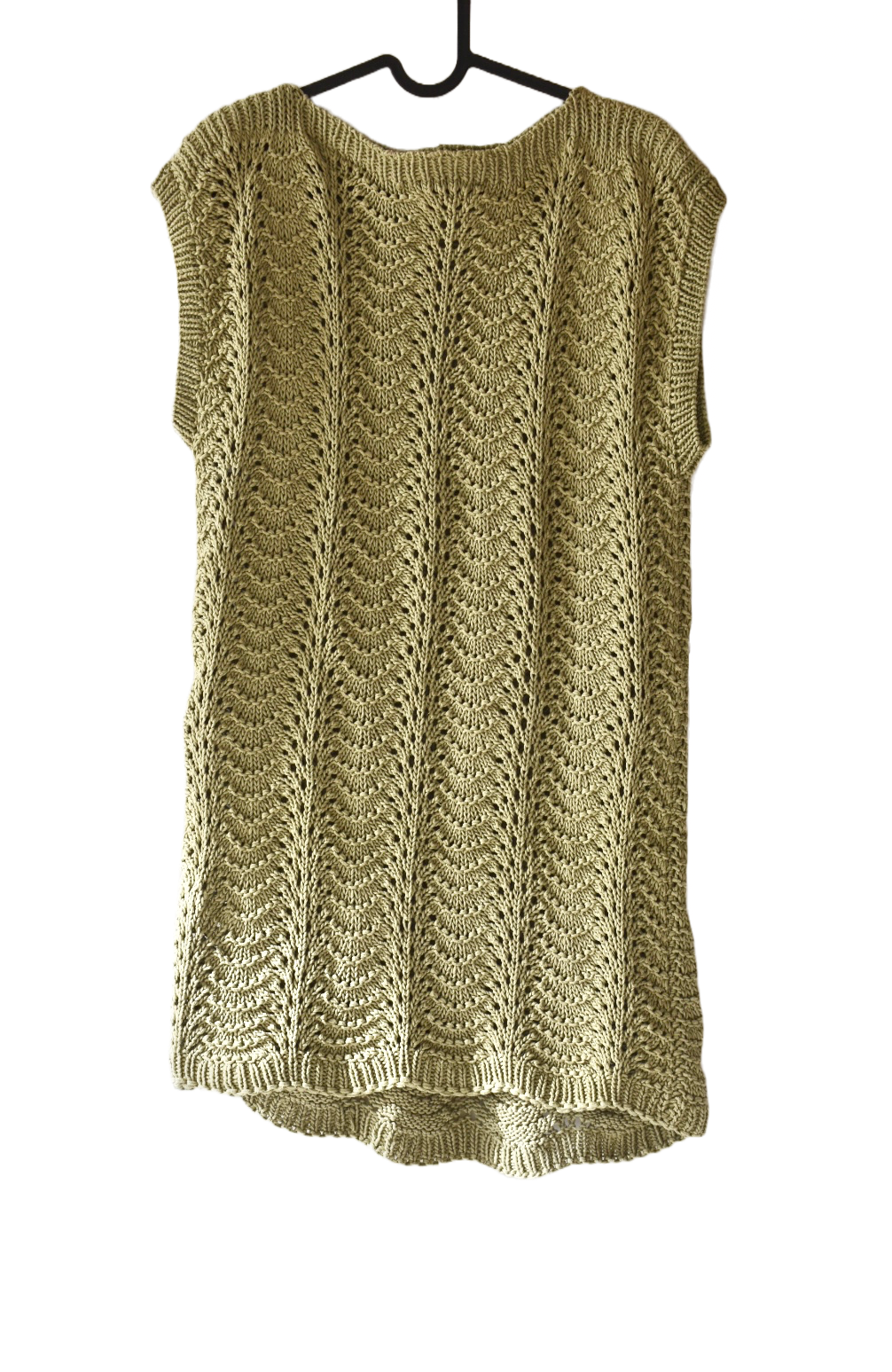 Knitted Olive Green Handmade Vest