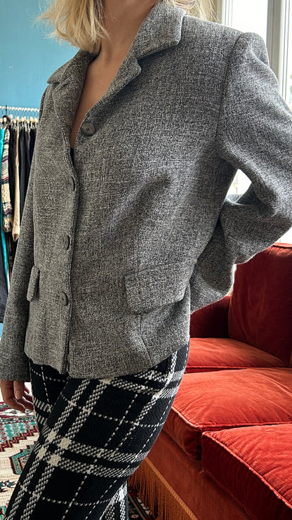 Vintage Grey Blazer Shoulder Pads