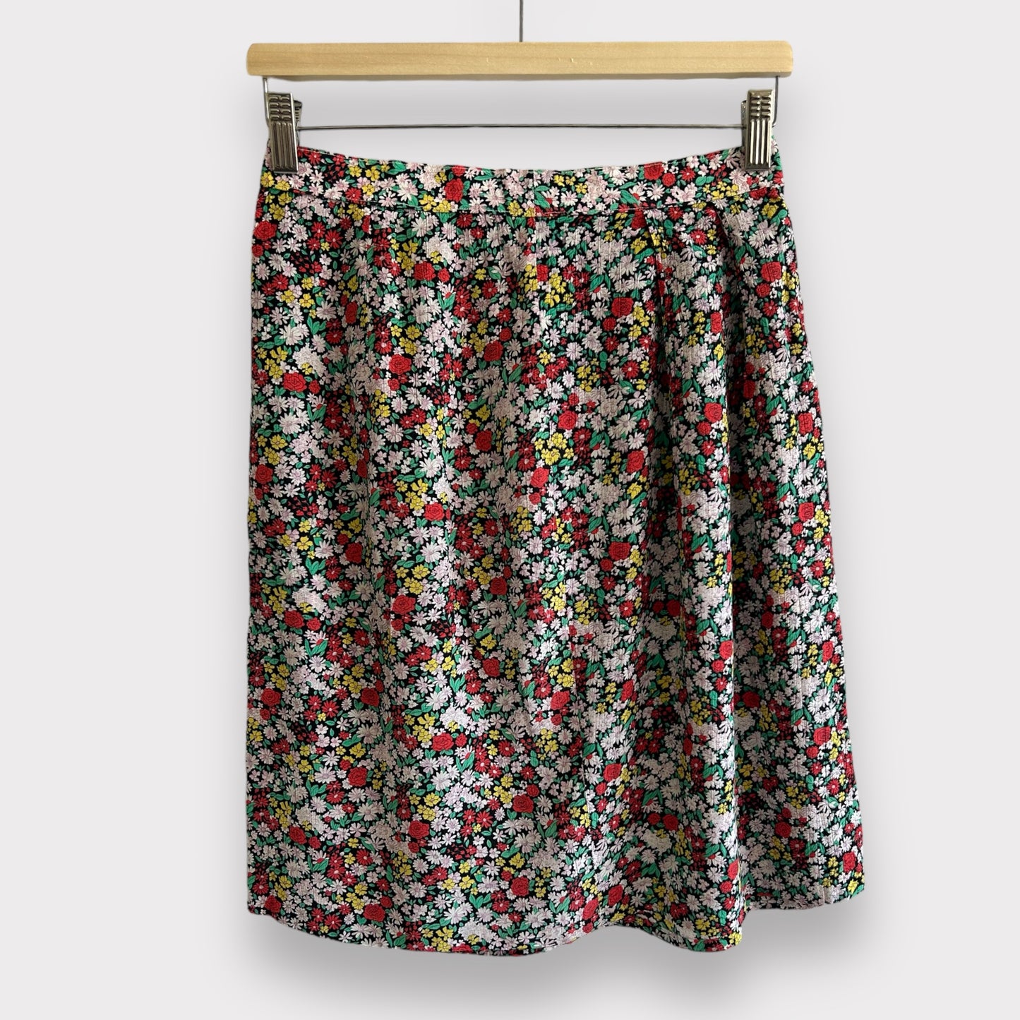 Vintage Floral Midi Skirt