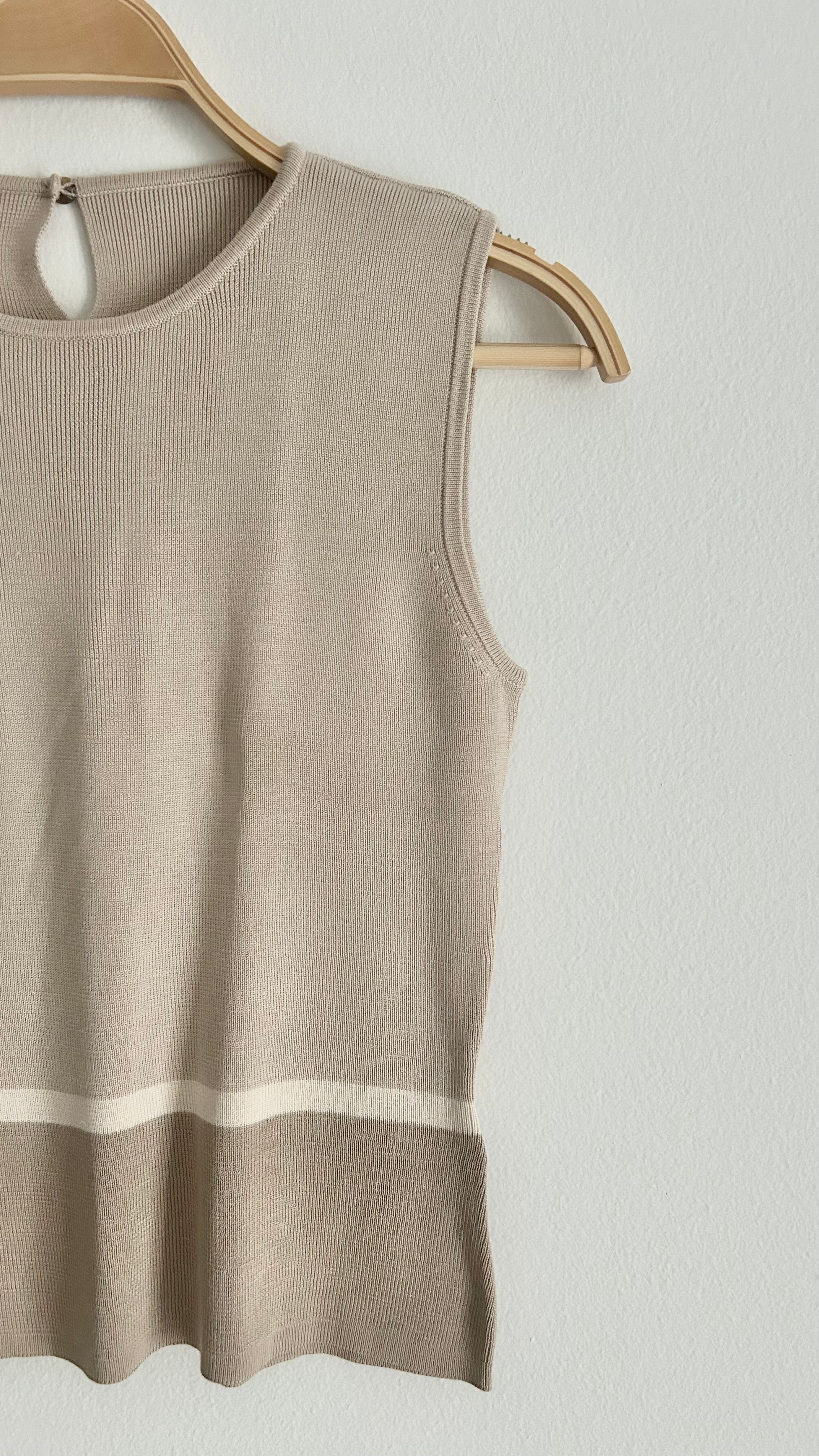 Vintage Sleeveless Silk Knit Top