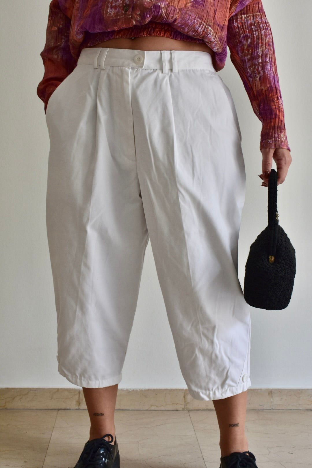 Vintage White Women’s Capri Pants