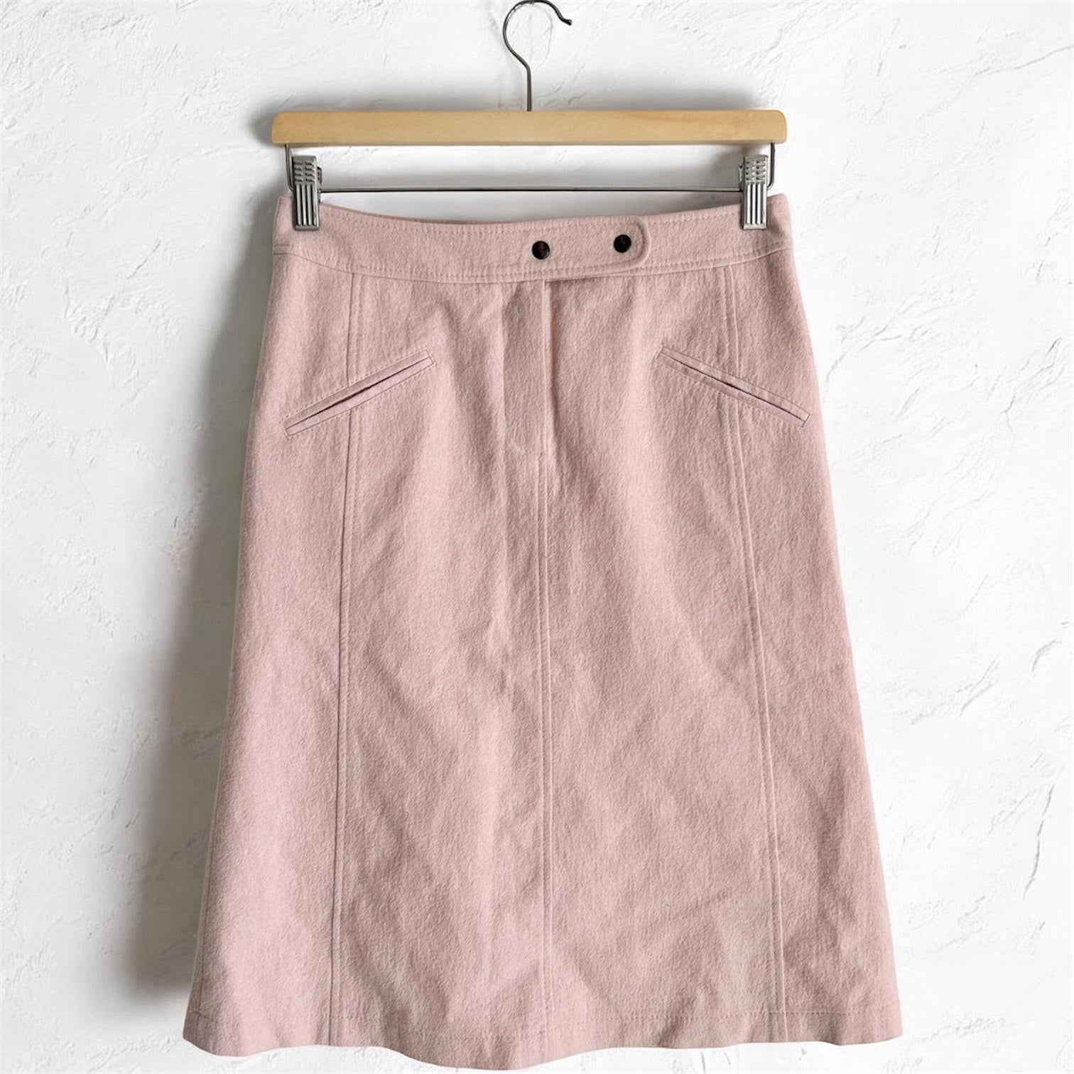 Vintage Set Skirt Suit – Soft Rose Virgin Wool & Cotton Blend