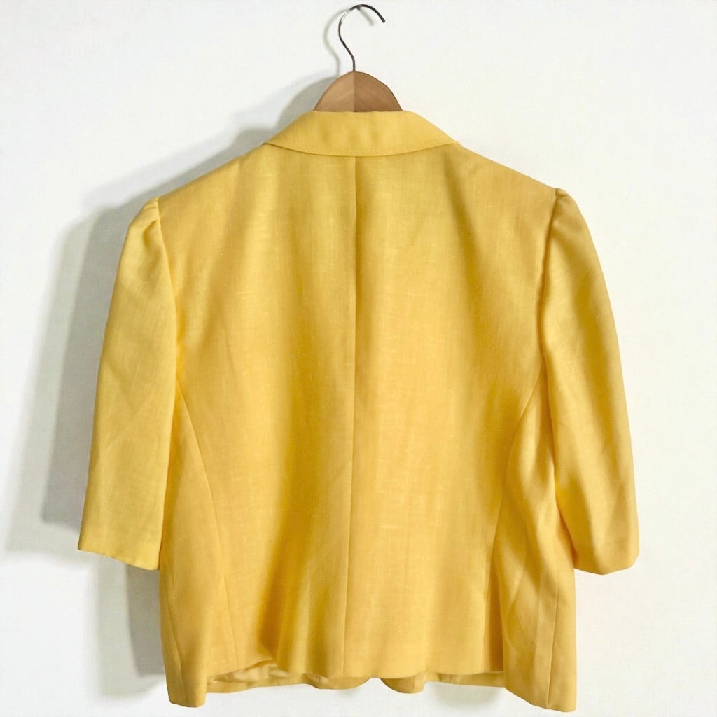90s Yellow Tailored Blazer - Modal Blend