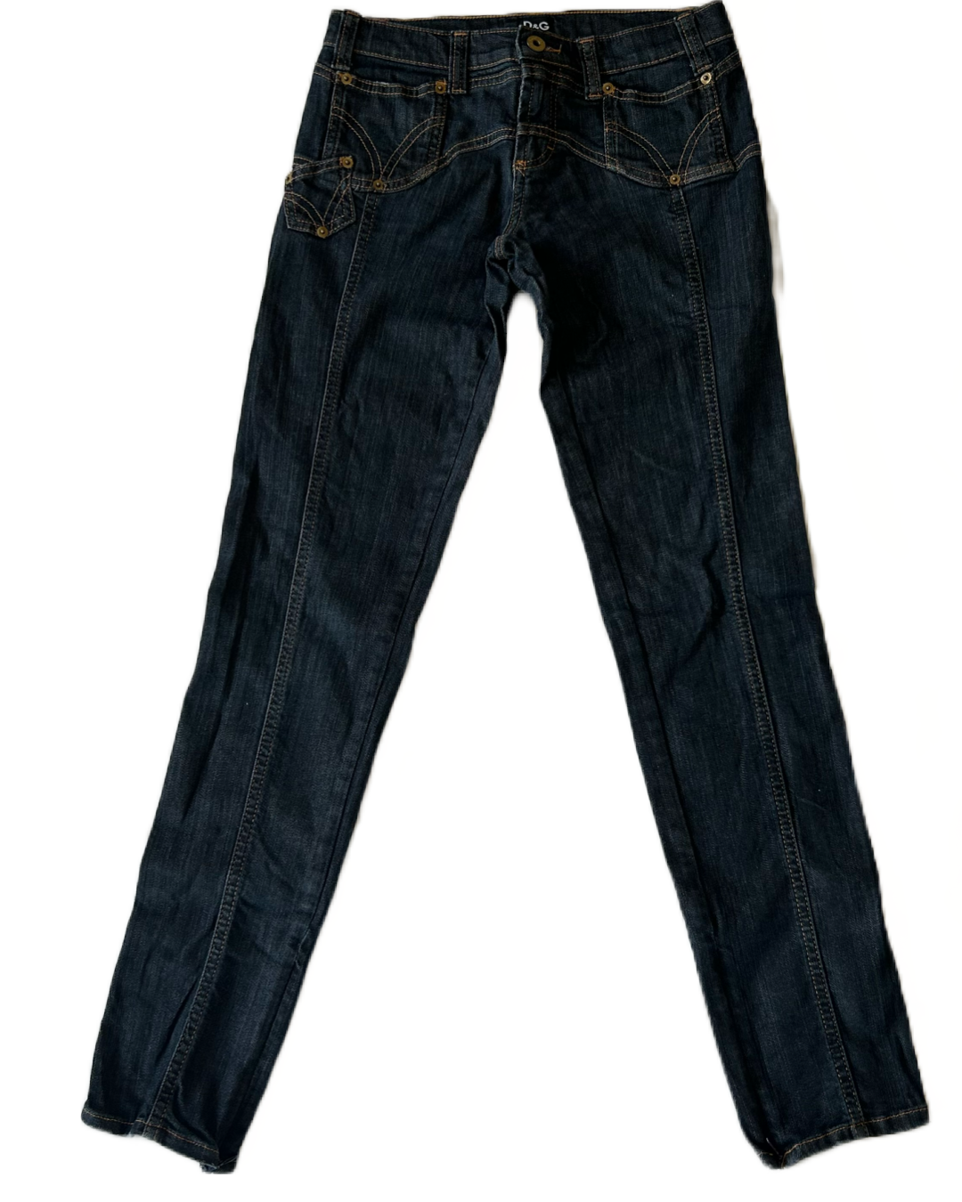 Dolce & Gabbana Low Waisted Zip Ankles Jeans W27