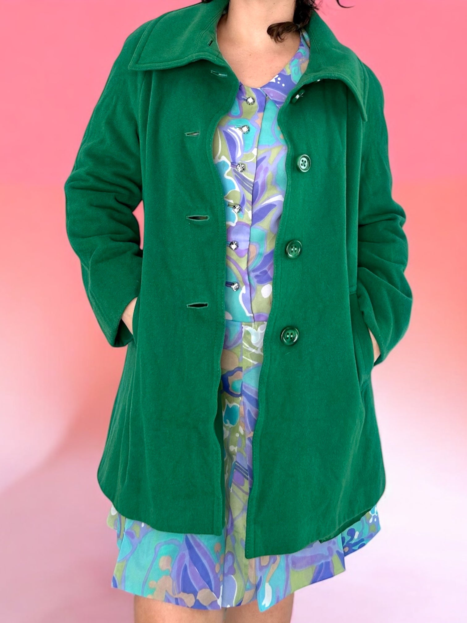 Green Basler Wool-Cashmere Coat – 1960s/70s