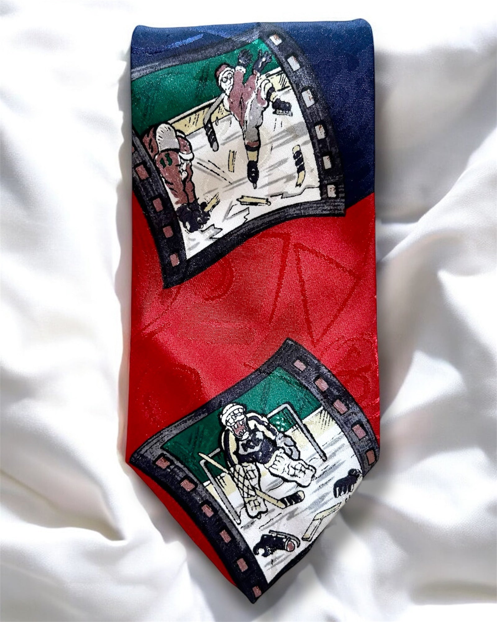 Vintage Hockey Theme Tie — 1990s