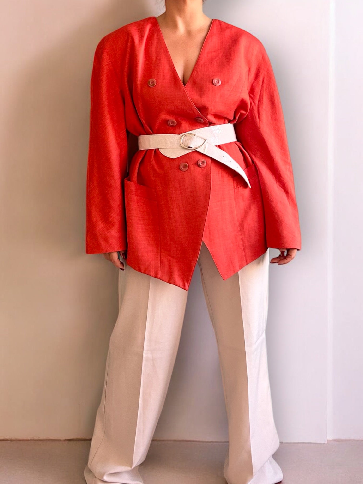 Vintage Oversized Orange Blazer