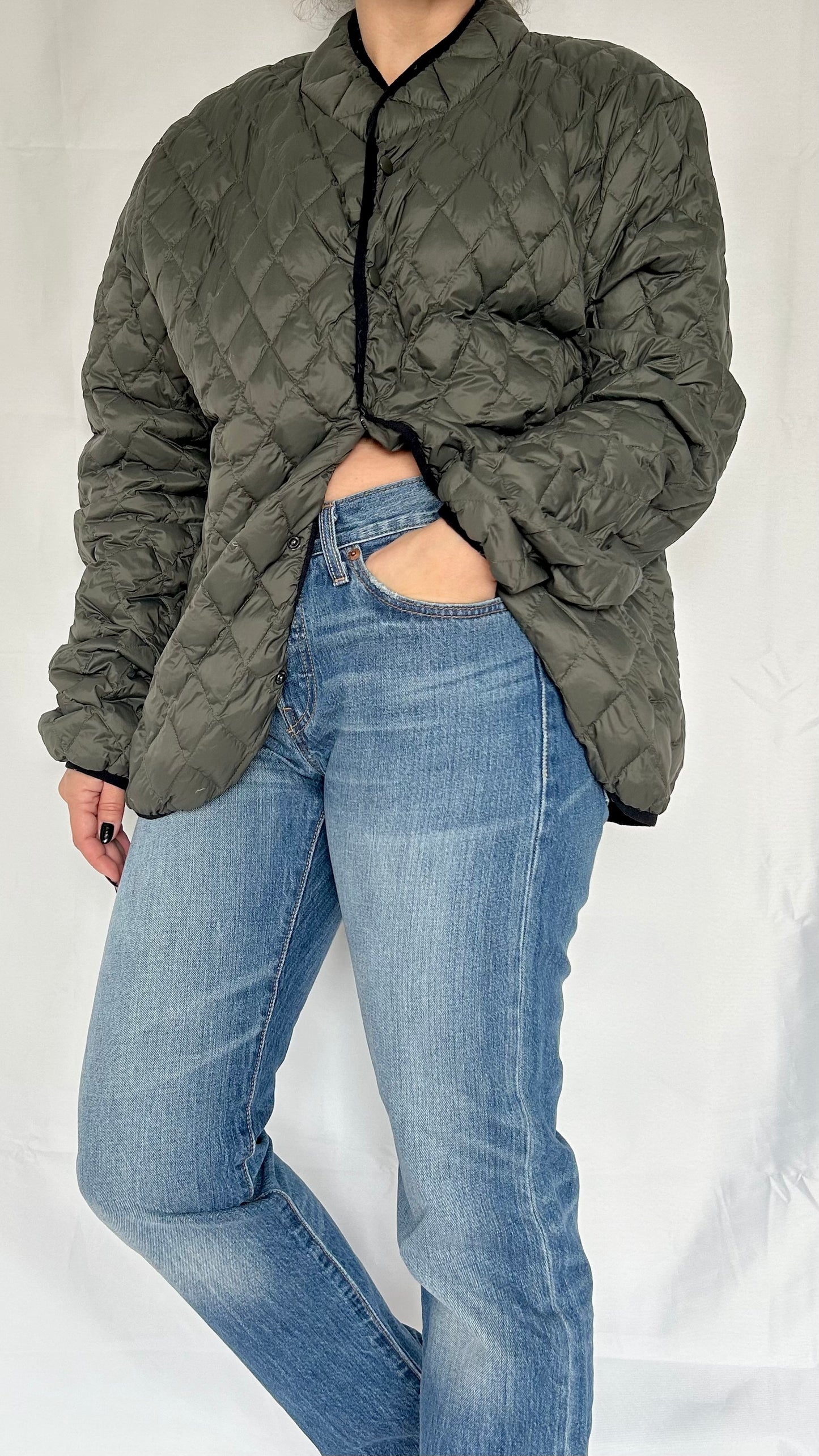 Olive Green Light Puffer