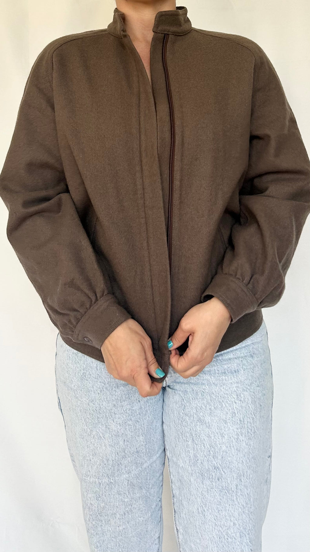 Vintage 100% Wool Bomber Jacket