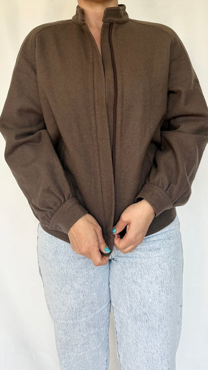 Vintage 100% Wool Bomber Jacket