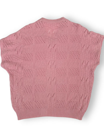 Vintage Light Pink Knitted Vest