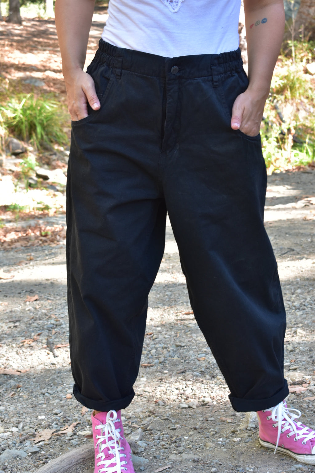 Vintage 1980s Oversized Black Pants