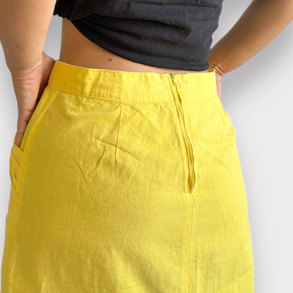 Vintage Yellow MidiSkirt