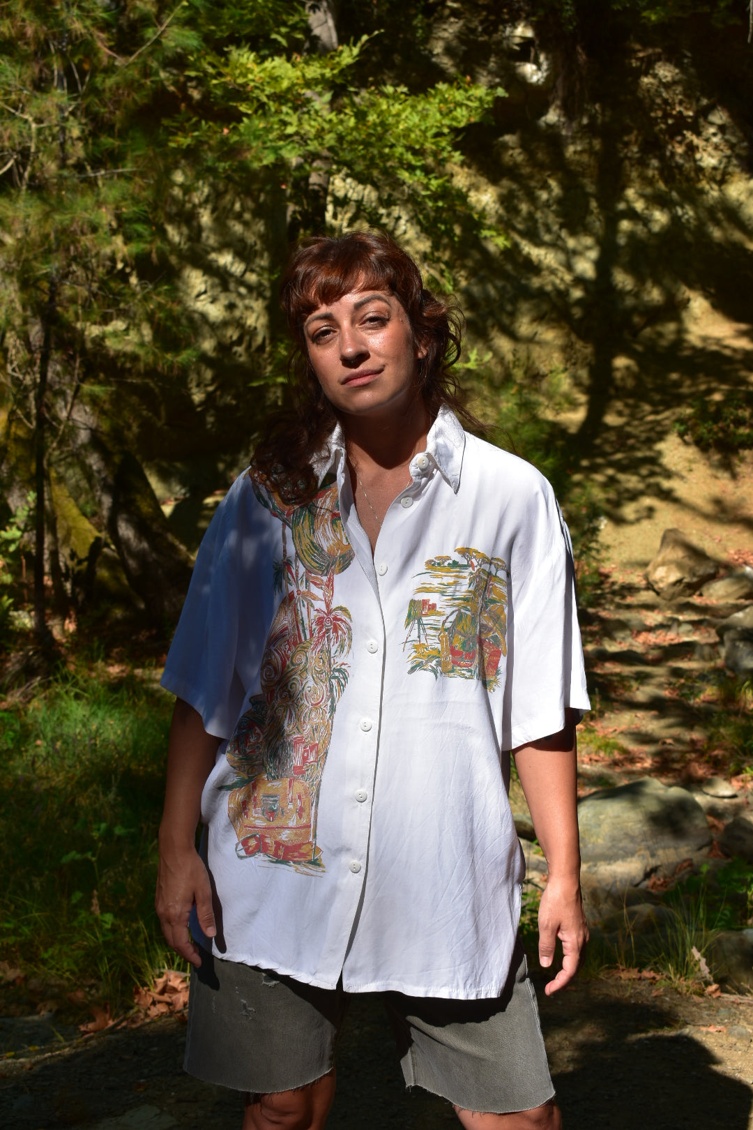 Vintage Printed Shirt – Tropical Jazz Scene