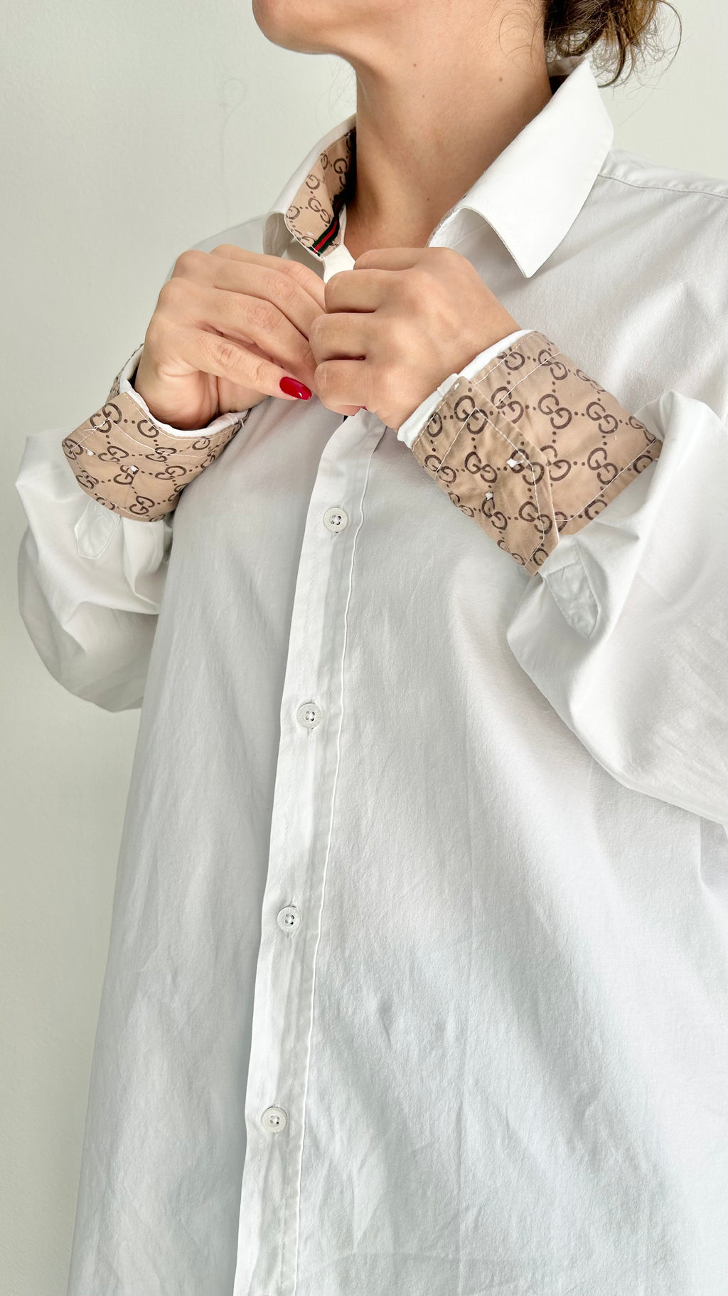 Vintage Gucci Long-Sleeve Shirt – White – 3XL