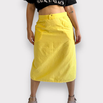 Vintage Yellow MidiSkirt