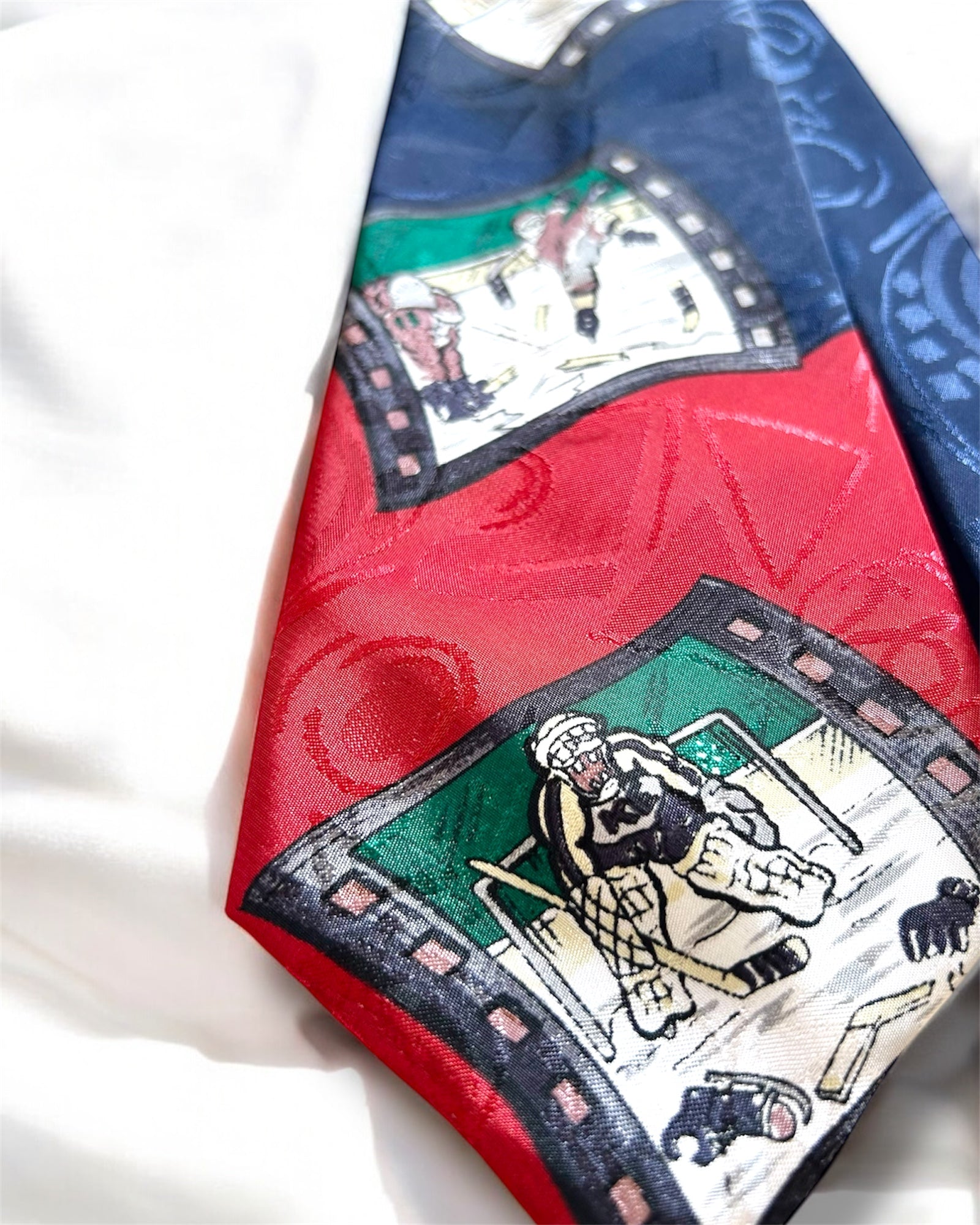 Vintage Hockey Theme Tie — 1990s