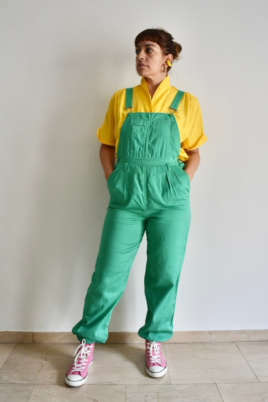Vintage Green Women’s Cotton Jumpsuit