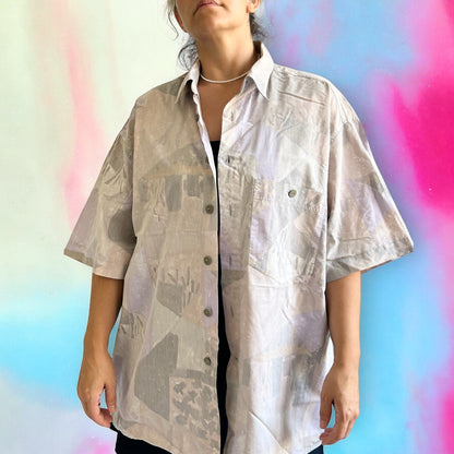 80’s Patterned Short Sleeve Shirt