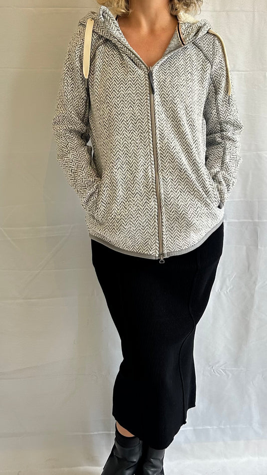 Fleece Knitted Shell Grey Jacket