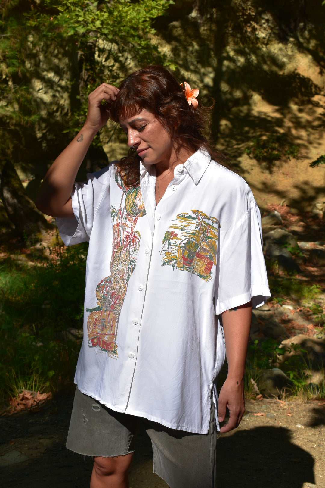 Vintage Printed Shirt – Tropical Jazz Scene