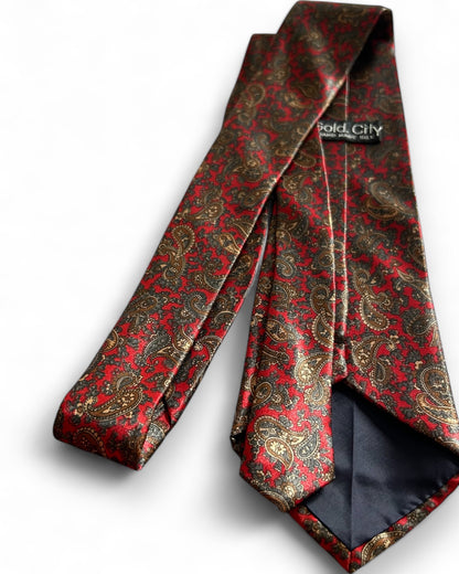 Vintage Red Silk Tie