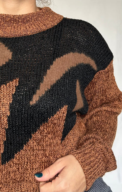 Vintage Sweater with Shoulder Pads