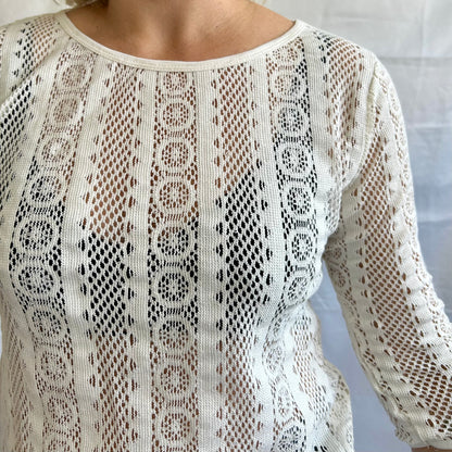 Vintage See Through Long Sleeve Top