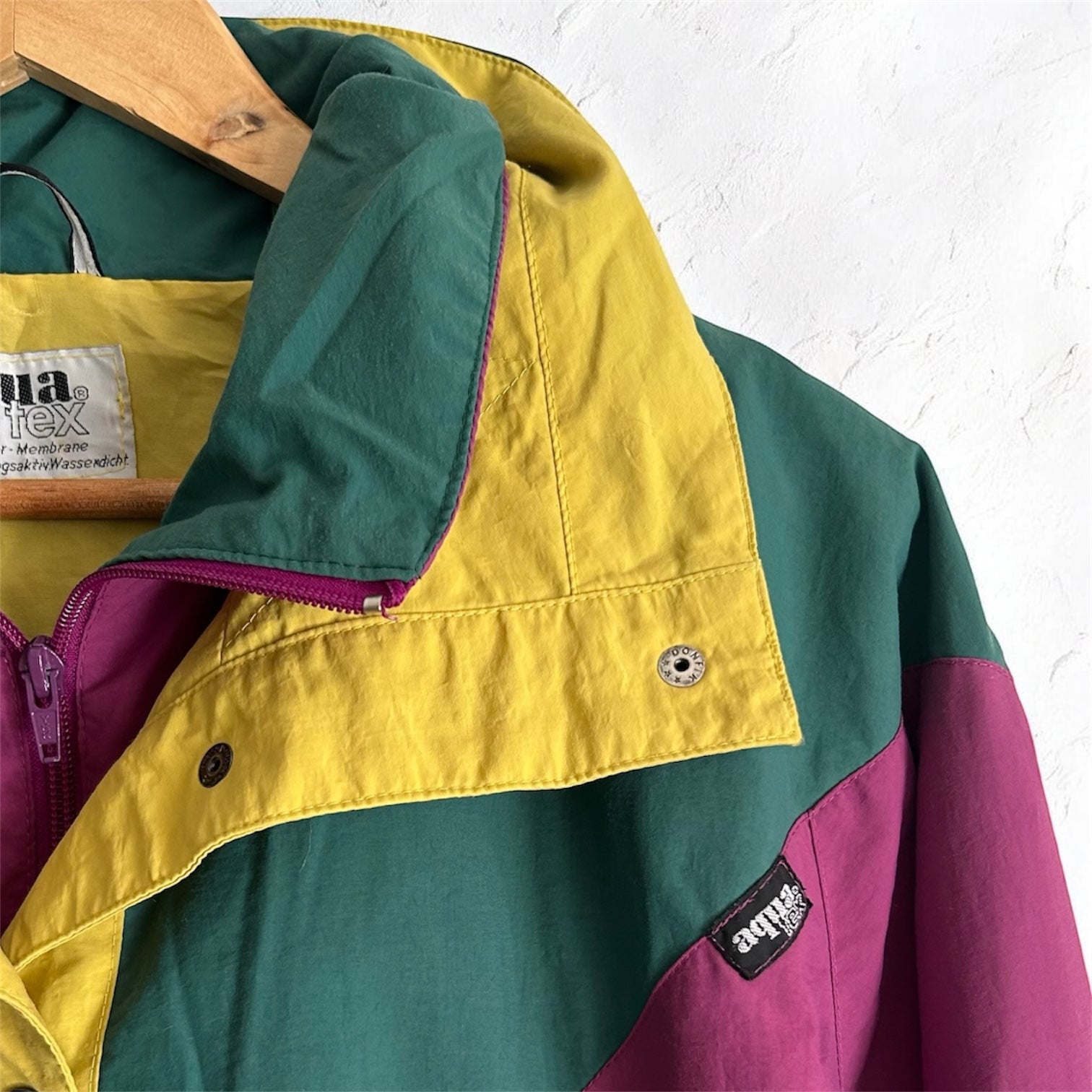 Vintage 90s Color-Block Anorak – Aqua-Tex Outdoor Performance Jacket