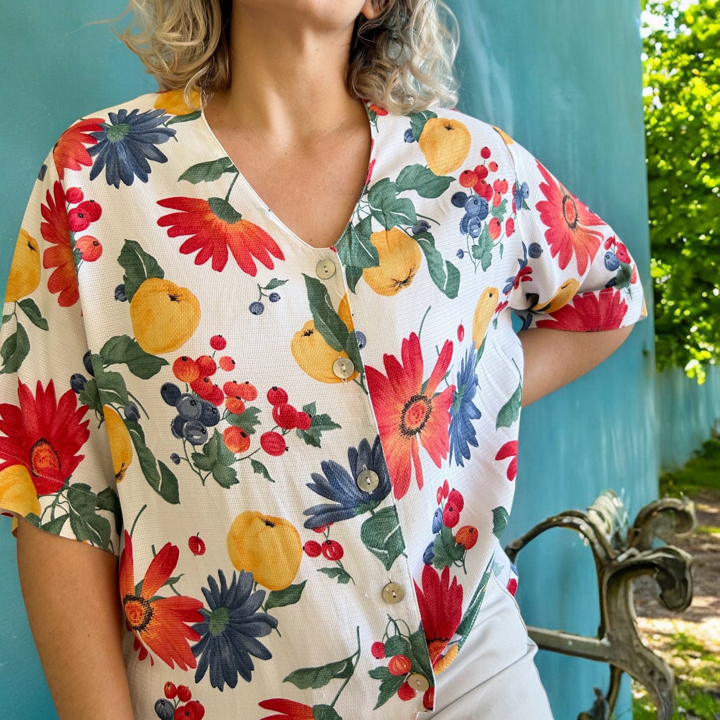 Vintage Floral Long Shirt