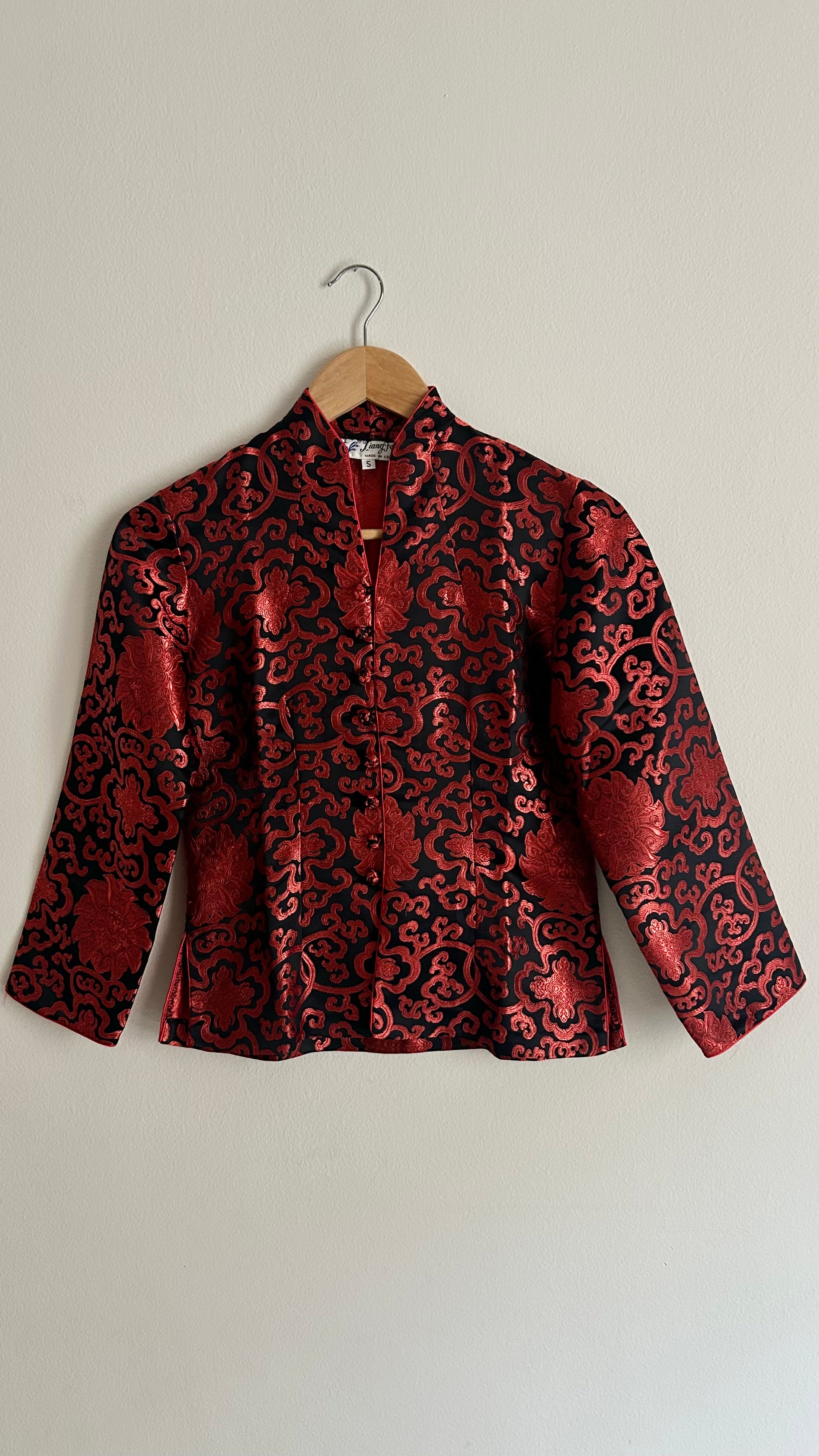 Vintage Chinoiserie Jacquard Blouse