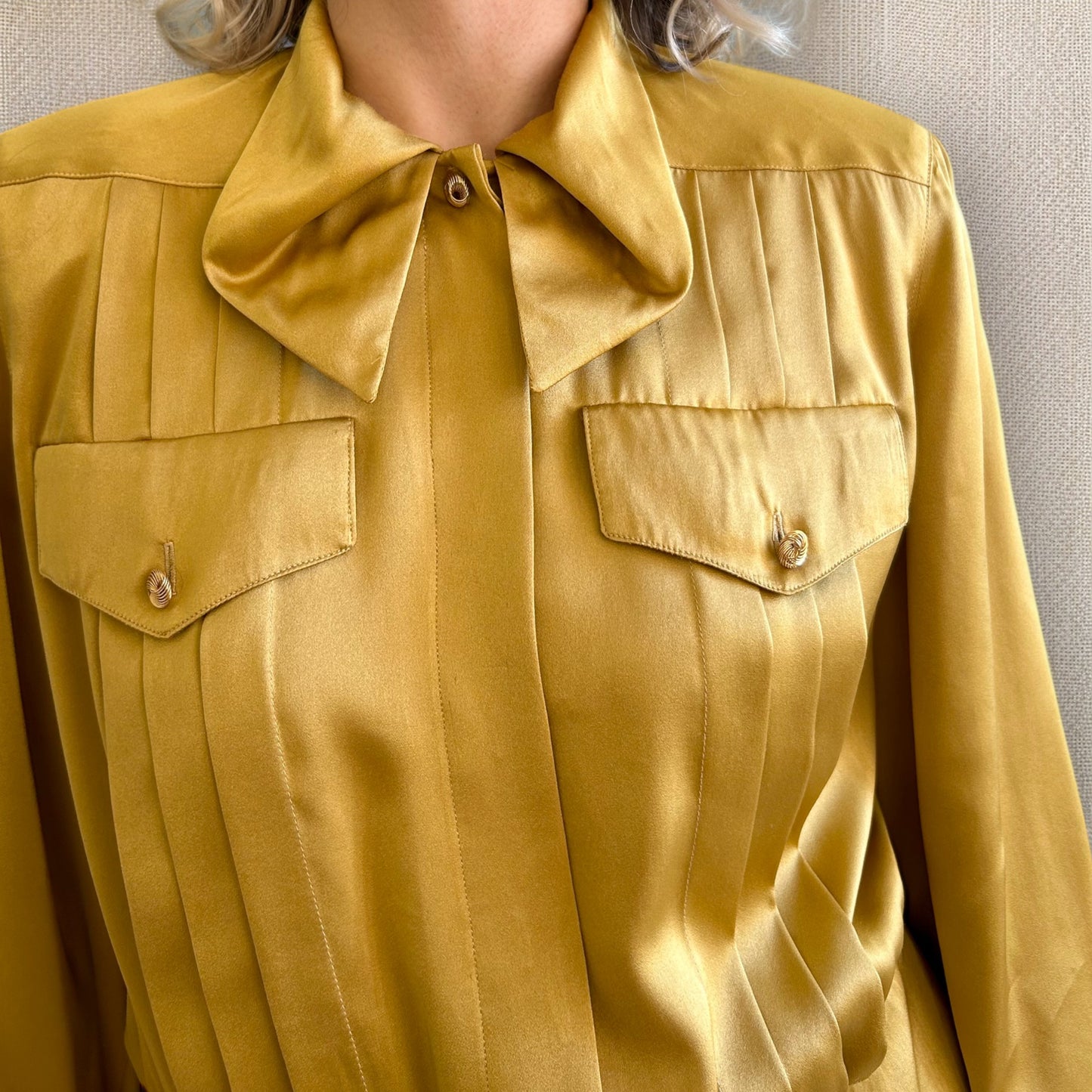 Vintage Handmade Gold Blouse