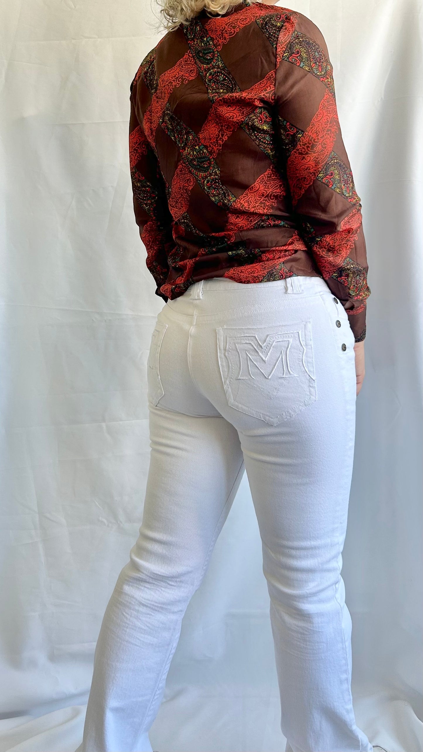 Y2K Low Waisted White Pants