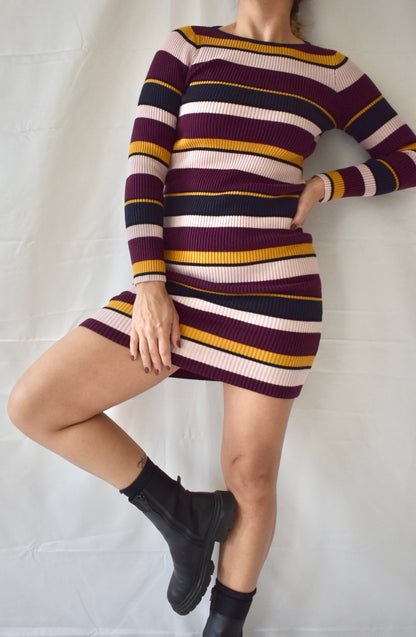 Striped Ribbed Dress